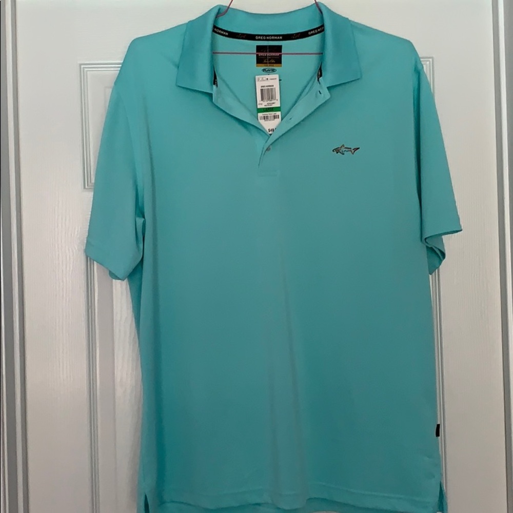 Teal Greg Norman Golf Polo